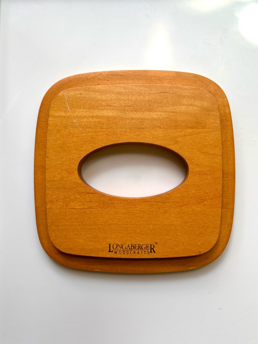 Longaberger Woodcrafts Tissue Basket Lid